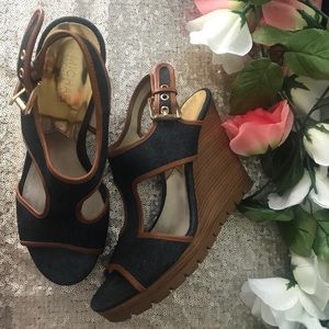 Michael Kors Denim Wedges
